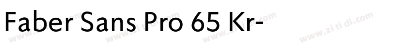 Faber Sans Pro 65 Kr字体转换